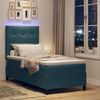 vidaXL LED Boxspringbett mit Matratze Dunkelblau 90 x 200 cm Samt 3343290 Bild 5