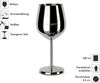 ECHTWERK Weinglas Silber Edition, Edelstahl, 2-tlg. bruchsichere Weingläser/Weinkelche, 0,5 L Bild 2