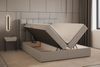 MOEBLO Boxspringbett Bett 05 (Polsterbett Kontinentalbett, Bonell, Topper, Doppelbett, gepolstertes Kopfteil mit Bettkasten), gepolstertes Kopfteil mit Bettkasten Bild 3