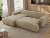 Ecksofa OVO mit schlaffunktion und bettkasten, Wellenfeder, lose Kissen, L-form 271x195 cm - Beige Plüsch - linke Seite Bild 4