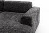AX LIVING Schwarze Couch L Form Ecksofa Jughlio mit Hocker 304 cm R Bild 4