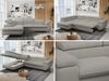 Mks Möbel 'Peter L-form' Ecksofa mit Bettfunktion, Bettkasten & einstellbaren Kopfstützen, Hellgrau, Boucle, links Bild 2