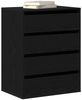 vidaXL Schubladenschrank Schwarz 60 x 41 x 76 cm Holzwerkstoff 868922 Bild 3