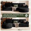 Patbrela Ecksofa Cord Schlafsofa L Form mit Abgerundeter Chaise Longue Bild 2