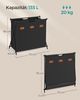 Songmics Wäschekorb, 135 Liter, 3 Fächer, klappbares X-Gestell, individuelle Etiketten, 600D Oxford-Gewebe, Stahl, Schwarz, 70 x 40 x 66 cm Bild 5