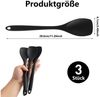FOUORTUNATE-BEE Kochlöffel 3 Stück Rühr Kochlöffel Hitzebeständig Ergonomischer Griff, ideal für Antihaftkochgeschirr, Spülmaschinengeeignet Bild 2