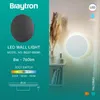 LED Außenwandleuchte 8W 3CCT – Rund Schwarz – 760 lm – IP65 Ø120 mm Bild 3