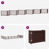 vidaXL 12-tlg. Hundetor mit Tür Faltbar Braun 960 cm Pappelholz 3155748 Bild 5
