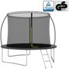 Trampolin-Set inkl. Sicherheitsnetz, Leiter und Regenschutz, Rund 150 kg, grau, 305x76 cm Bild 5