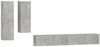 vidaXL 4-tlg. TV-Schrank-Set Betongrau Holzwerkstoff 3114633 Bild 2