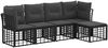 vidaXL Outdoor-Sofagarnitur Schwarz Polyester 3437459 Bild 2
