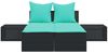 vidaXL Doppelte Sonnenliege mit Kissen Schwarz Poly Rattan 368397 Bild 4