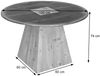 Esstisch HWC-L76, Tisch Esszimmertisch, rund Industrial Massiv-Holz MVG-zertifiziert 74x120cm, natur mit Metall-Optik Bild 3