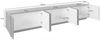 Dmora TV-Schrank Aemilor, niedriges Wohnzimmer-Sideboard, Fernsehständer-Basis, 100 % Made in Italy, 244 x 44 x 46 cm, glänzendes Weiß, Bild 3