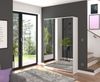Garderobenschrank mit Spiegel SystemX in weiß 122 x 193 cm Bild 4