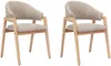 Vente-unique - SOLUNA Stuhl Stoff Schokoladenbraun - B 53,5 cm x H 82 cm x L 56 cm Bild 2