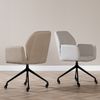 Bronx71 Esszimmerstuhl Runa recycelter Stoff mit Rollen grau Bild 4
