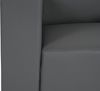 Modular 2-Sitzer Sofa Couch Lyon, Kunstleder ~ dunkelgrau, ohne Armlehnen Bild 3