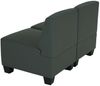 Modular 2-Sitzer Sofa Couch Lyon, Kunstleder ~ dunkelgrau, ohne Armlehnen Bild 5