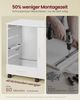 VASAGLE Rollcontainer, Aktenschrank, Schrank mit Tür, Druckerständer, 5 Schubladen, mit werkzeuglosen Gleitschienen, weiß Bild 3