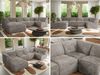 Modulares XXL-Ecksofa MODARO 5M, U-Form, Wohnlandschaft, 5-teilig, freistehend, Wohnzimmer Couch, HR-Schaumstoff - Hellbraun Cord - Links Bild 2