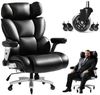 FLEXISPOT Bürostuhl Bürostuhl Premium Big Max Ergonomischer Bürostuhl 300 kg (63,5 cm breiter Sitz, Extra dickes Sitzpolster, leise Rollen), mit aufblasbarer Lordosenstütze), Heavy Duty Office Stuhl, Schreibtischstuhl für XXL Bild 2