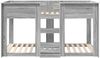 vidaXL Etagenbett für Kinder Graues Sonoma 80 x 200 cm Holzwerkstoff 3410408 Bild 5