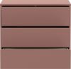 Forte ALICE SPRINGS Kommode 95 100, modernes Sideboard mit 3 Schubladen, Schlafzimmer, Wohnzimmer, Holzwerkstoff, Terrakotta, 94,8 cm breit x 83,1 cm hoch x 41,5 cm tief Bild 4