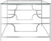 vidaXL Couchtisch Silbern 120 x 60 x 45 cm Edelstahl und Glas [289029] Bild 3