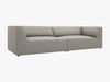 Micadoni Sofa Ruby 4-Sitzer Kord Scala Hellgrau Bild 2