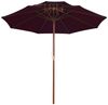 vidaXL Sonnenschirm mit Doppeldach und Holz-Mast Bordeauxrot 270 cm 313764 Bild 2