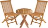 Klapptisch Ela Bistrotisch Beistelltisch Rund Teak Gartenmöbel Ø50x50cm Bild 2