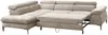 Vente-unique - SEPINA Sofa SamtStoff Beige - B 214 cm x H 75 cm x L 280 cm Bild 5