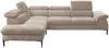 Vente-unique - SEPINA Sofa SamtStoff Beige - B 214 cm x H 75 cm x L 280 cm Bild 4