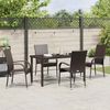 vidaXL Garten Essgruppe 5 pcs Braun Pulverbeschichteter Stahl 3379396 Bild 4