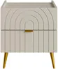 Vente-unique - NORSIM Bedside table Holz, Platte Beige - B 49,5 cm x H 40 cm x L 45 cm Bild 3