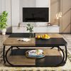 Tribesigns Couchtisch 100 x 100 x 50 cm Quadratischer Sofatisch, flacher Wohnzimmertisch Bild 2
