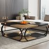 Tribesigns Couchtisch 100 x 100 x 50 cm Quadratischer Sofatisch, flacher Wohnzimmertisch Bild 3