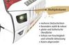 Autobett Kinderbett 90x200 Feuerwehrbett "Rio Firetruck" Hochglanz mit LED Leuchte Weiß Bild 5