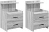vidaXL Nachttische 2-tlg. mit 2 Schubladen Grau Sonoma 40x36,5x62 cm 858643 Bild 2