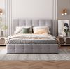 Polsterbett 140x200 cm aus Samt mit Stauraum – modernes Design und hoher Komfort Bild 1