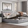 Polsterbett 140x200 cm aus Samt mit Stauraum – modernes Design und hoher Komfort Bild 3