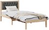 vidaXL Bettrahmen Dunkelgrau 75 x 190 cm Massives Kiefernholz 878230 Bild 3