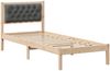 vidaXL Bettrahmen Dunkelgrau 75 x 190 cm Massives Kiefernholz 878230 Bild 2