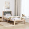 vidaXL Bettrahmen Dunkelgrau 75 x 190 cm Massives Kiefernholz 878230 Bild 4