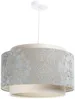 BPS Koncept DUM-009 Hängeleuchte DOBLO PVC-Kunststoff, gepolstert grau, creme-beige 1xE27 60W H:109cm Ø40cm dimmbar Bild 5