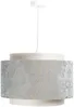 BPS Koncept DUM-009 Hängeleuchte DOBLO PVC-Kunststoff, gepolstert grau, creme-beige 1xE27 60W H:109cm Ø40cm dimmbar Bild 3