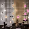 LED Lichterkette, mit Kugeln, Metall, mehrfarbig, L 220 cm Bild 3