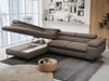 Mks Möbel 'Peter L-form' Ecksofa mit Bettfunktion, Bettkasten & einstellbaren Kopfstützen, Braun, Velours, links Bild 3