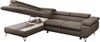Mks Möbel 'Peter L-form' Ecksofa mit Bettfunktion, Bettkasten & einstellbaren Kopfstützen, Braun, Velours, links Bild 5